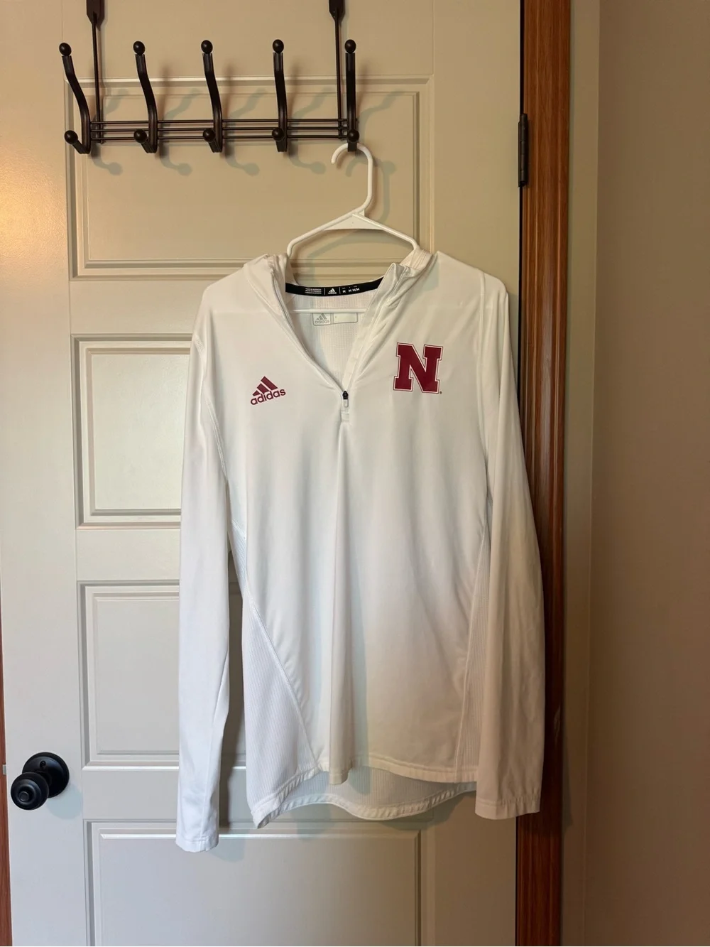 adidas White Performance Quarter-Zip Pullover